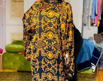 100% Armani Luxury Silk Boubou Kaftan