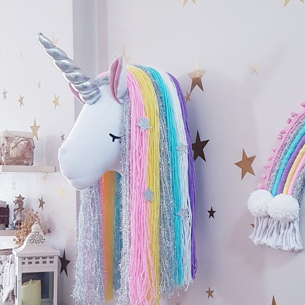 Unicorn Head Wall Mount Etsy