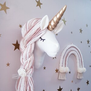 Unicorn Head Wall Mount for Girl s Room Decor Wall Hanging Nursery Decor Kids Room Mounted Head Baby Shower Gift for Girl Etsy Canada