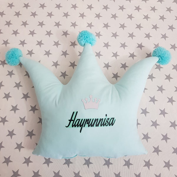 Head Shaper Crown Character Soft Pillow For Newborn Pink