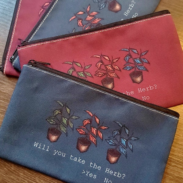 RESTOCK PREORDER* Will You Take the Herb? - Canvas Pencil Case/Zipper Pouch