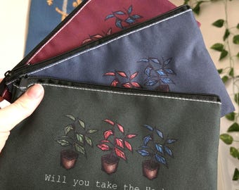 RESTOCKED* Will You Take the Herb? - Canvas Pencil Case/Zipper Pouch