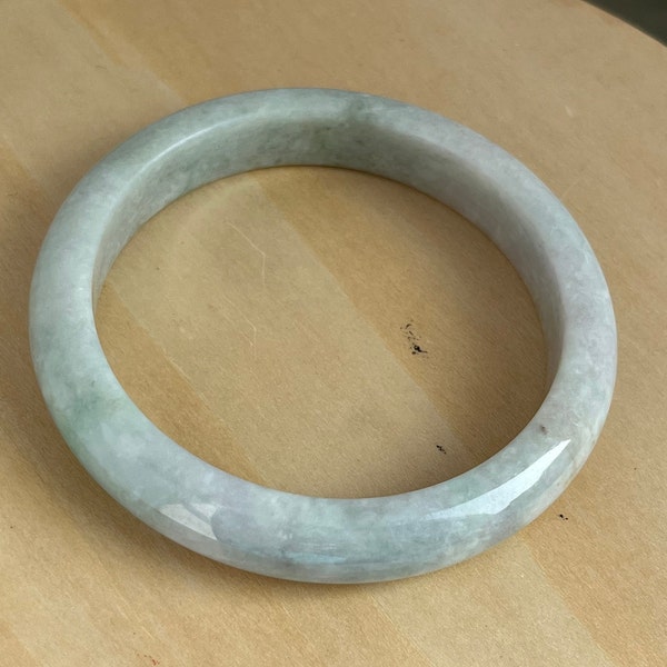 60-62MM Burmese jade bangle | jade bangle| solid stone bangle | natural stone bangle| Undyed jade bangle