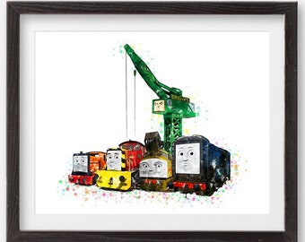 アートポスター トーマス・フォルクマン エキシビジョンポスター きかんしゃトーマス アートプリント ポスター 印刷可能 トーマス