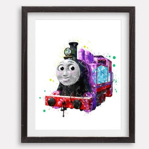 Thomas Und Freunde Rosie Kunstdruck Poster Druckbares Aquarell Zug Rosie Kunstwerk Kinder Wandkunst Geburtstag Geschenk Kinderzimmer Wandkunst Thomas Deko