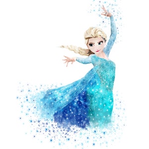 Frozen Princess Elsa Watercolor Print Frozen Movie Poster Elsa - Etsy