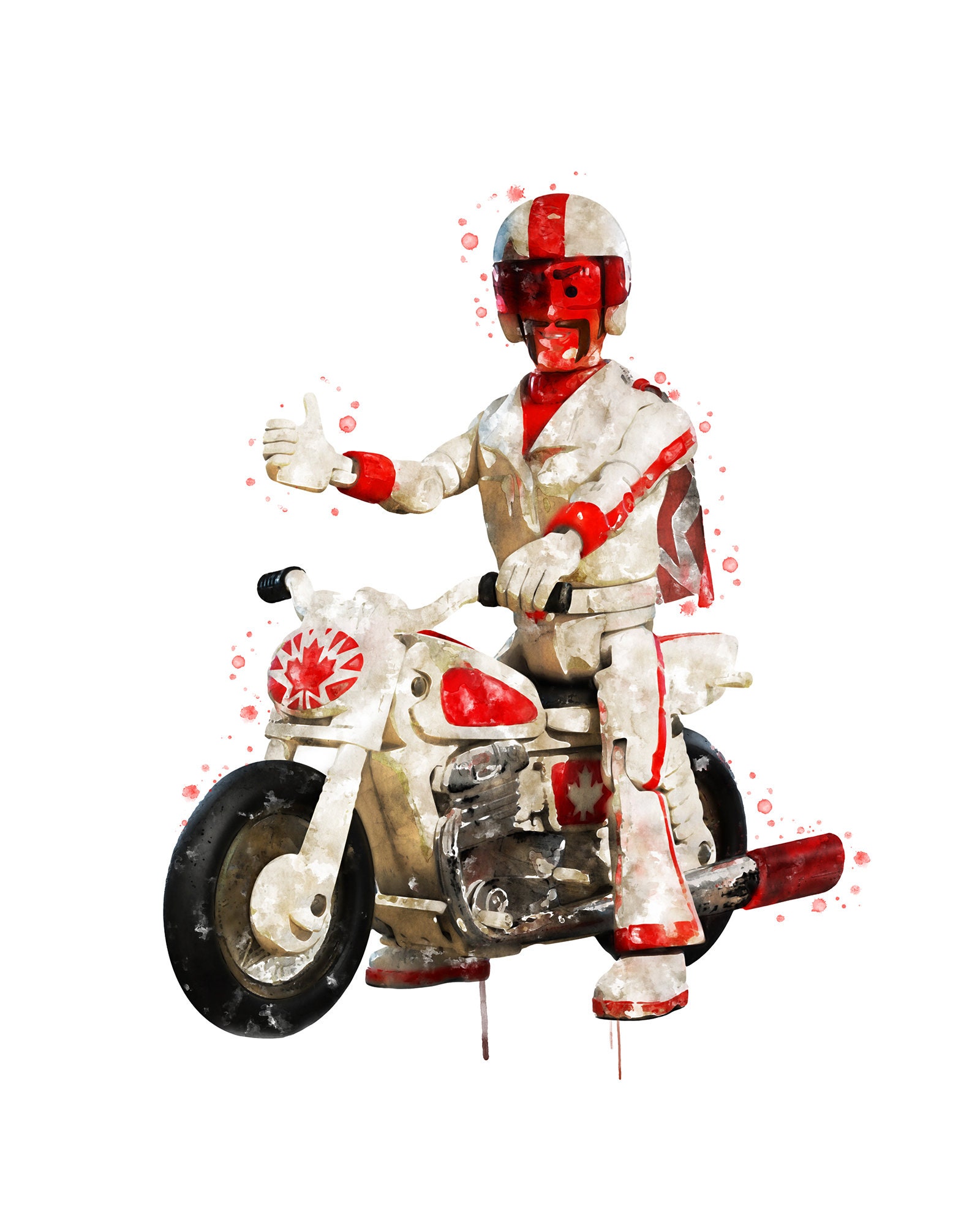 Toy Story Duke Caboom Print Lightyear Watercolor Poster Printable