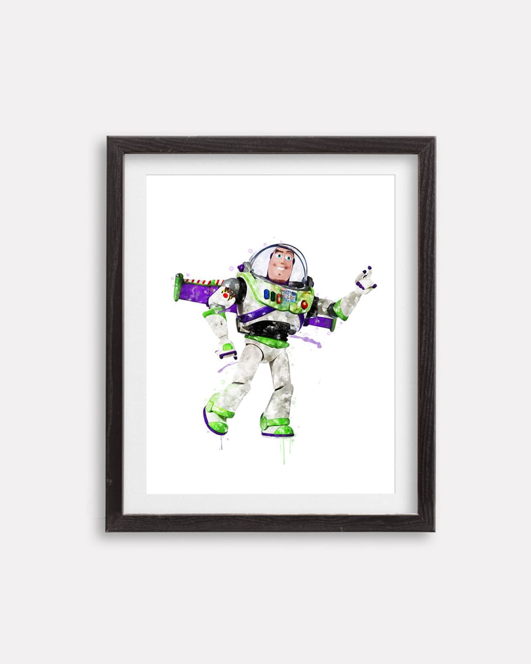Toy Story Buzz Print Lightyear Watercolor Poster Printable Instant