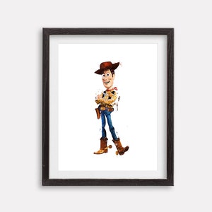 Toy Story Sheriff Woody Print Lightyear Watercolor Poster Printable Instant Download Print Ready Artwork Nursery Wall Decor Birthday Gift