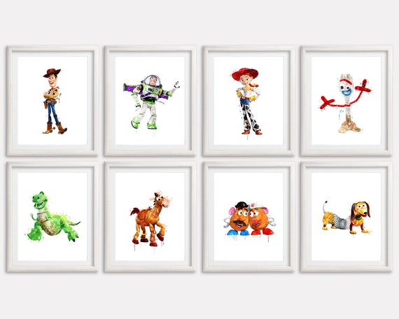 Toy Story Art Print, Toy Story Watercolor, Toy Story Poster, Toy