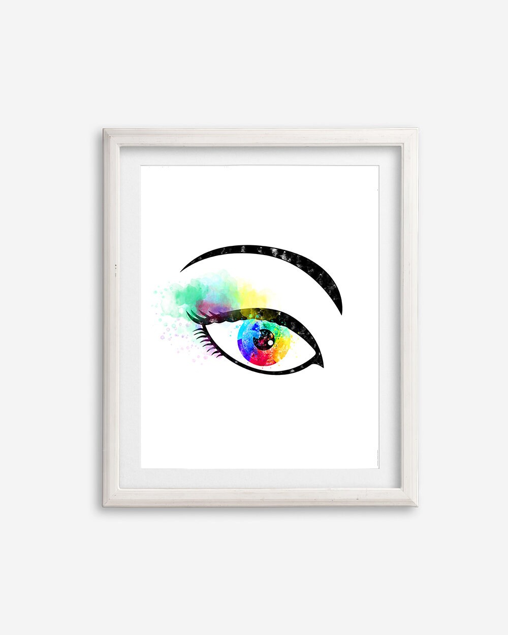 eye art print eyelash watercolor poster eye artwork printable etsy