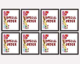 Special Order Watercolor Set8 Poster Art Print Printable Kids Room Wall Decor Nursery Wall art Boy Room Wall Art Baby Room Wall  Art Gift