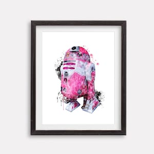 Star Wars Aquarelle R2-KT Imprimable Poster Star Wars Poster Nursery Wall Art R2-KT Print Star Wars Party Birthday Gift R2-D2 Aquarelle