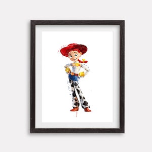 Toy Story Jessie Print Lightyear Watercolor Poster Printable Instant Download Print Ready Artwork Painting Nursery Wall Decor Birthday Gift