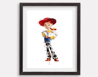 Toy Story Jessie Print Lightyear Watercolor Poster Printable Instant Download Print Ready Artwork Painting Nursery Wall Decor Birthday Gift