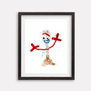 Toy Story Forky Print Lightyear Watercolor Poster Printable Instant Download Print Ready Artwork Painting Nursery Wall Decor Birthday Gift