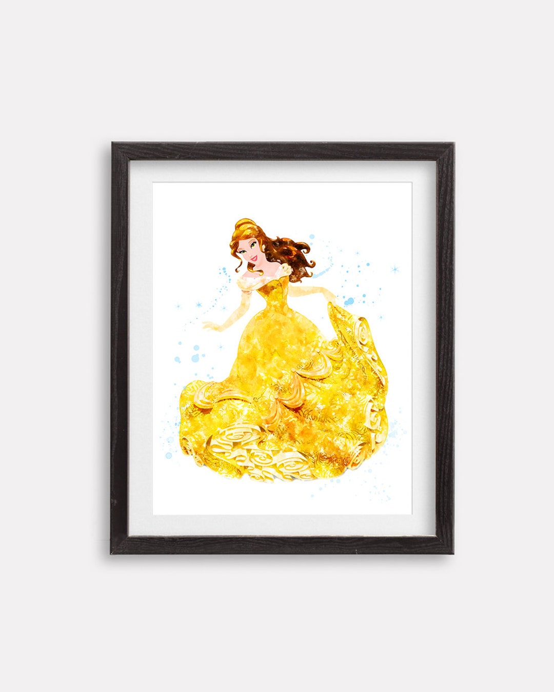 Princess Watercolor Art Print Poster Beautiful Princess Printable Kids ...