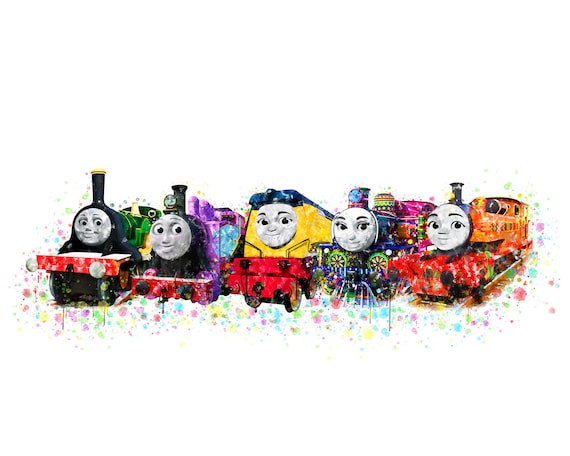 きかんしゃトーマス 水彩画 アートプリント ポスター アシマ レベッカ