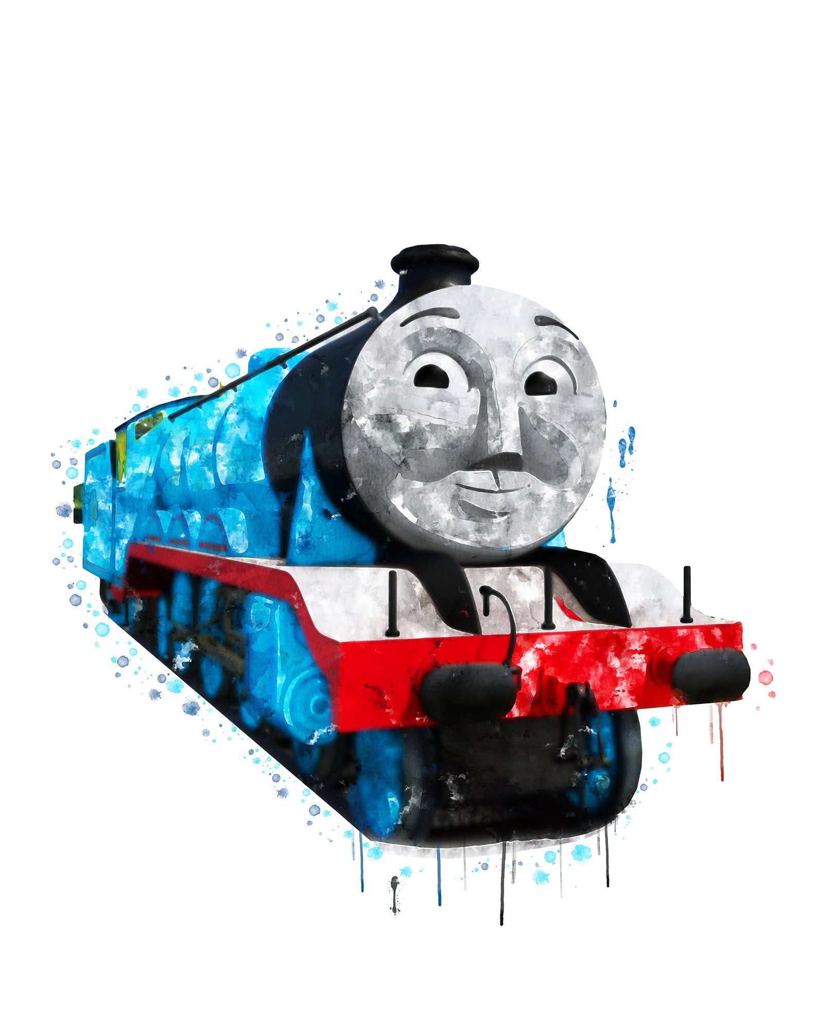 Thomas and Friends Print Gordon Poster Tank Engine Watercolor - Etsy ...