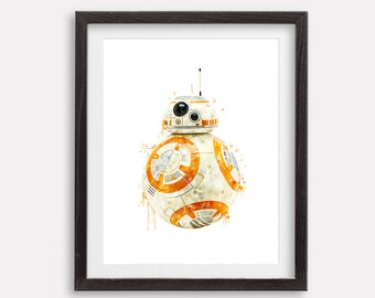 スターウォーズ BB-8 水彩画 スターウォーズ ポスター BB-8 プリント