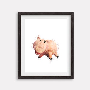 Toy Story Hamm Print Lightyear Watercolor Poster Printable Instant Download Print Ready Artwork Office Nursery Wall Decor Baby Shower Party