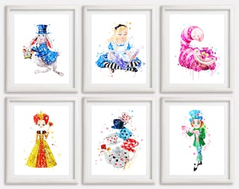 Alice in Wonderland Watercolor, Alice printable, Alice in Wonderland Poser, Alice Art Print, Alice Poster, Wonderland Artwork, Alice Print