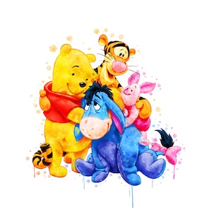 Winnie The Pooh Art Print Watercolor Printable Poster Painting Artwork Kids Room Wall Decor Nursery Wall Art Birthday Gift Aquarell Pictures image 7