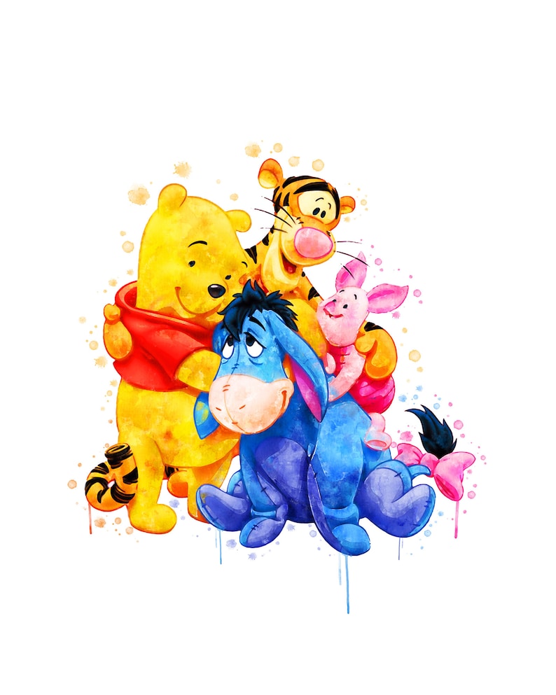 Winnie The Pooh Art Print Watercolor Printable Poster Painting Artwork Kids Room Wall Decor Nursery Wall Art Birthday Gift Aquarell Pictures image 7