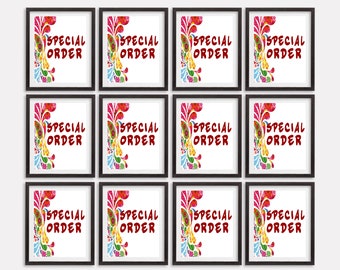 Special Order Poster Art Print Printable Watercolor Kids Room Wall Decor Nursery Wall Art Baby Wall Art Girl Room Wall Art Birthday Gift Art