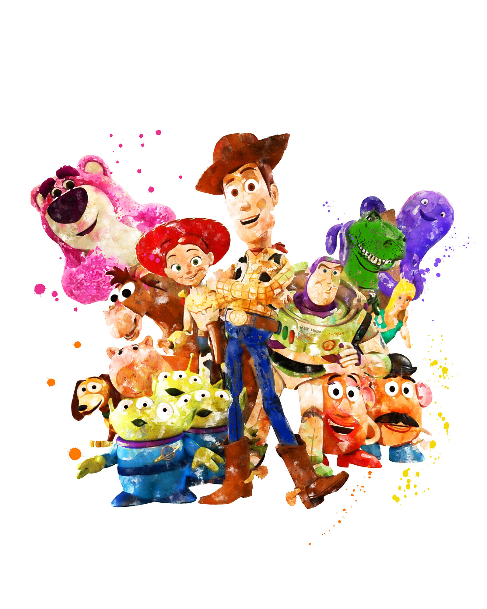 Toy Story Wall Decor Printable Poster Watercolor Toy Story Art Etsy Australia