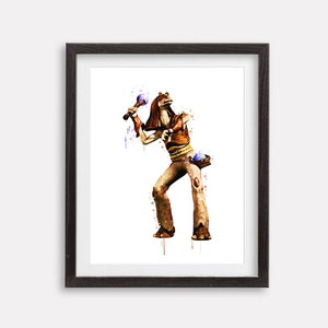 Star Wars Jar Jar Aquarell Druck Millenium Falcon Poster druckbare Kunst Jar Jar Jedi Ritter Poster Jar Jar Malerei Film Poster DOWNLOAD