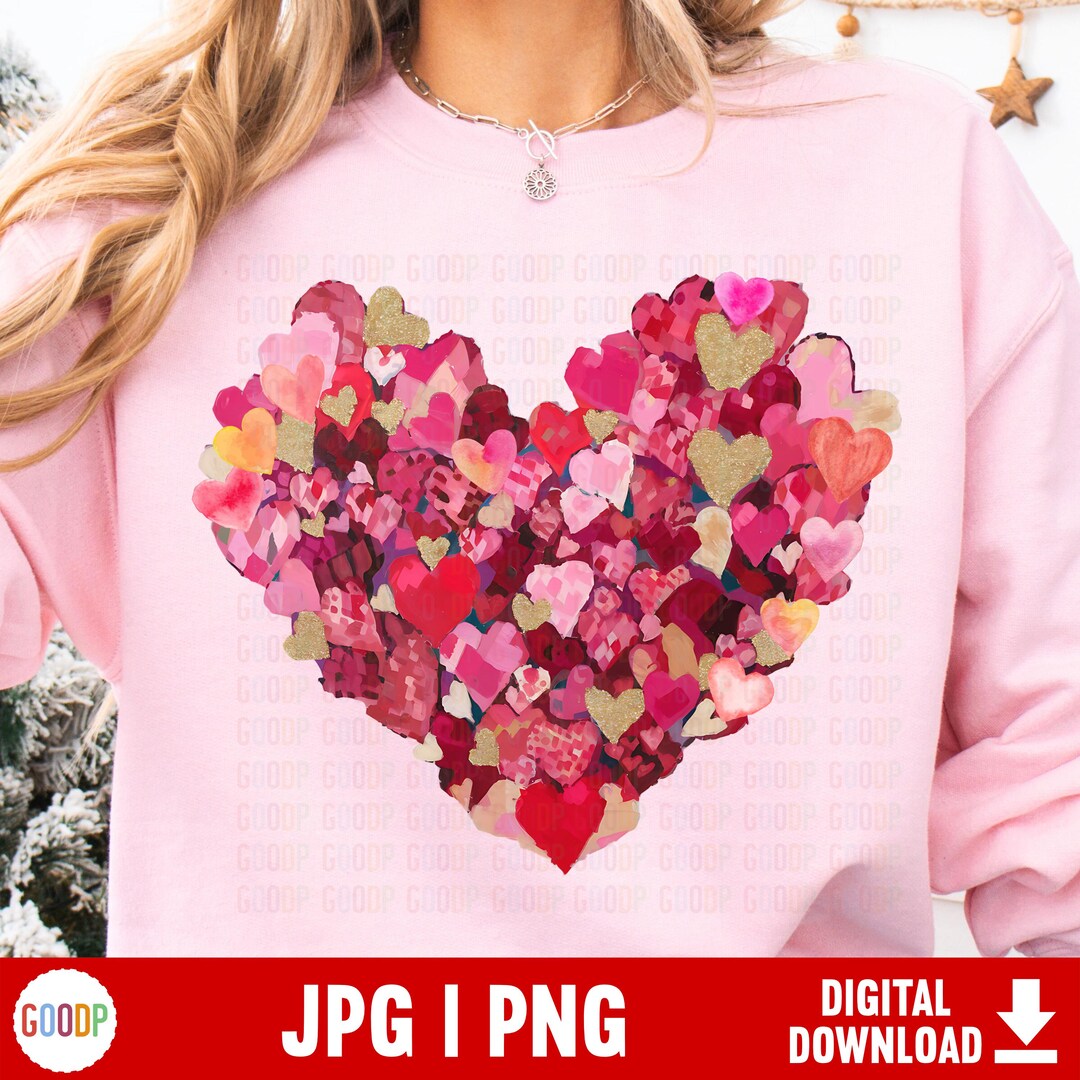 Valentine Day Heart Png, Valentines Day PNG, Xoxo Png, Pink Red Heart ...