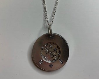 XOXO Custom Hand Stamped Silver Necklace