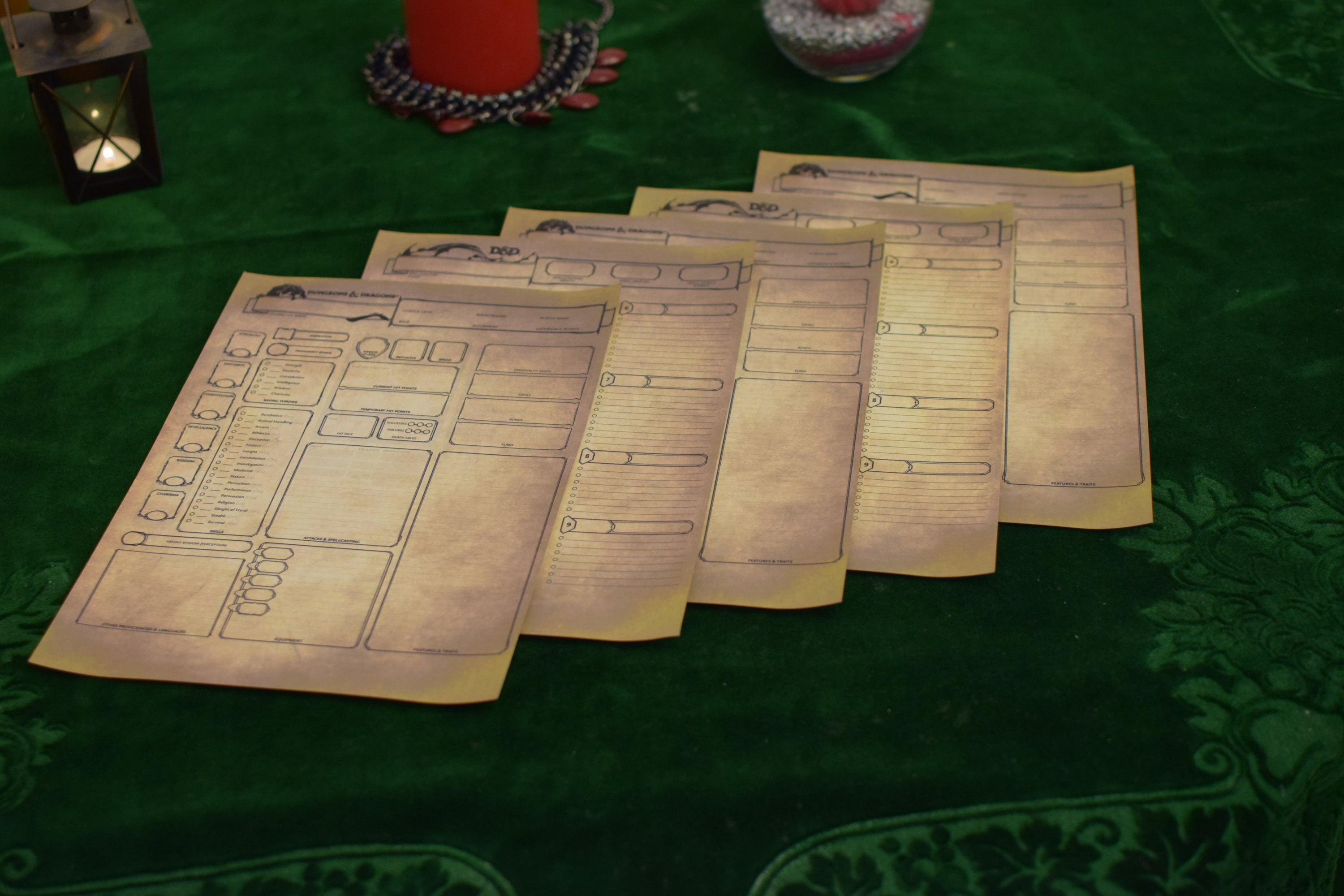 Personalized DnD Starter Set of 5 Dungeons and Dragons Etsy