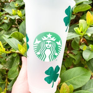 Four Leaf Clover Starbucks Cold Cup | Venti | 24 oz | St. Patrick&#39;s Day