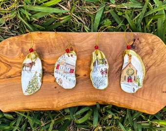Vintage Village | Oyster Ornaments