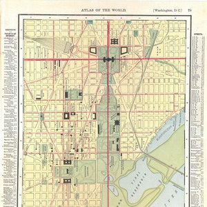 1910 Washington, DC Karte