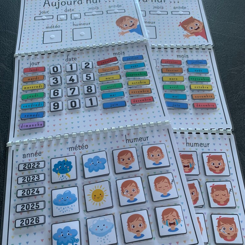 Calendrier personnalisé pour enfants - Créatrice ETSY : Just4kidsbymimi