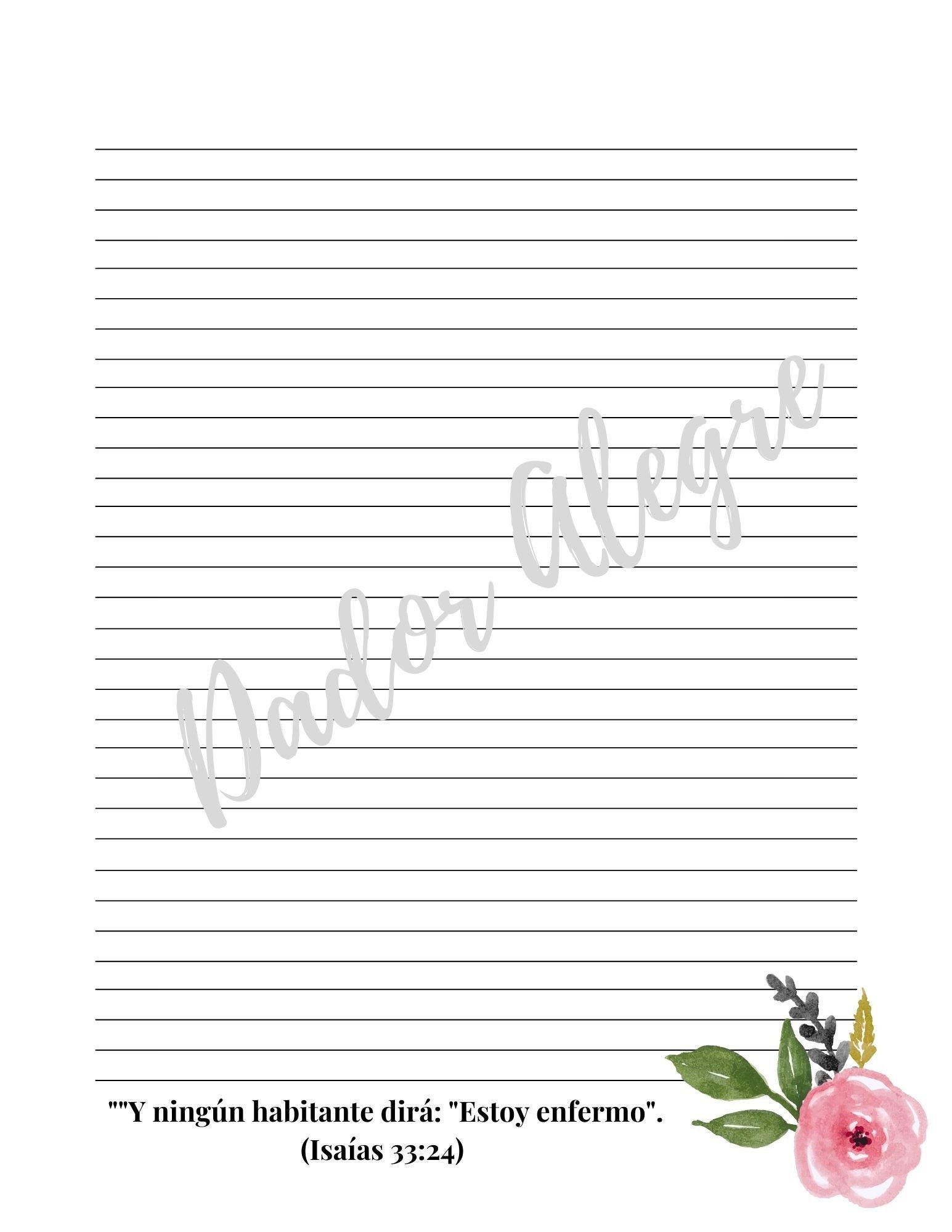 Printable JW Imprimible JW Papel Para Escribir Cartas Etsy
