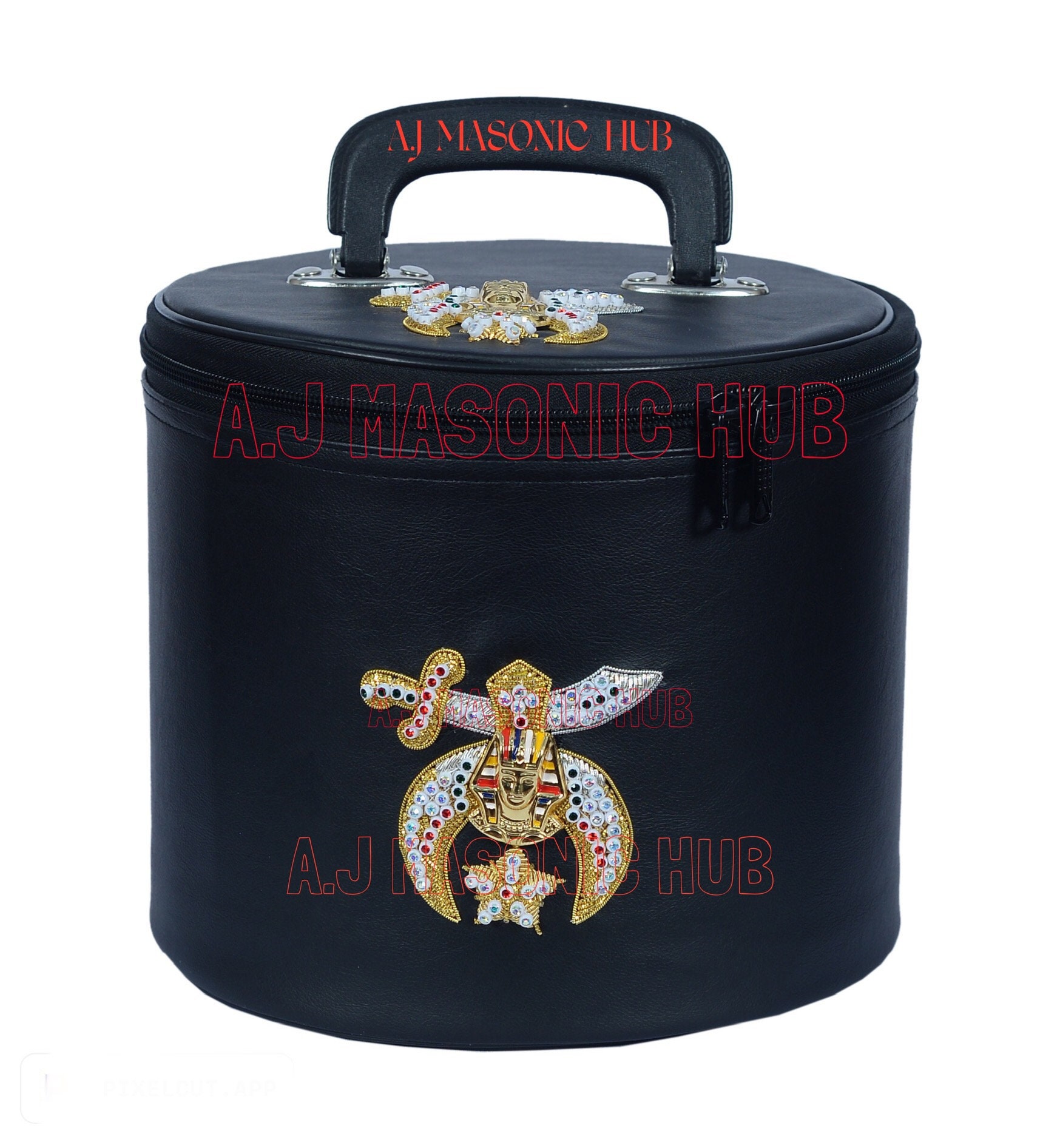 Masonic Shriner Fez Case in Black With 