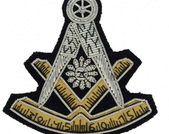 A Masonic Past Master Embroidered Sew Iron on Patch Badge A Masonic Past Master Embroidered Sew Iron on Patch Badge