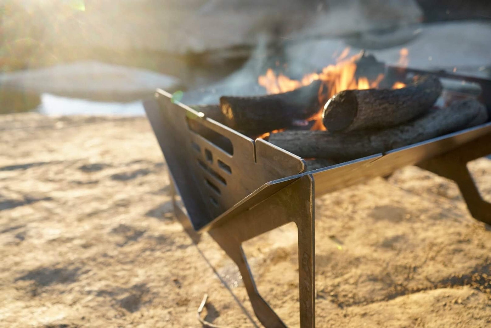 Portable fire pit grill with carrier Etsy