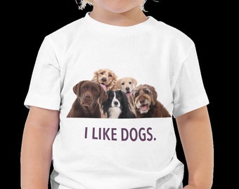 Grapevine Kids I LIKE DOGS Toddler T-Shirt 100% Cotton