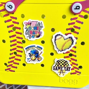 Softball bag charm, Bogg bag charm, softball bag charm, softball bag decor, Bogg bag pop in, softball charm, softball mom pop in