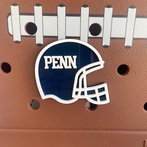 Football bag tag, bag charm, acrylic bag tag, sports bag tag, football charm, bogg bag tag, football pop in football helmet Bogg charm