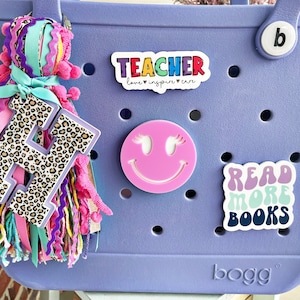 Monogram bag tag, bag charm, acrylic bag tag, teacher bag charms, Bogg bag tag, Bogg bag charm, Bogg Bag decor, Bogg teacher bits