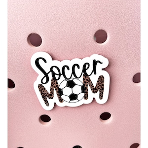 Leopard Soccer Mom Bogg Bag Charm: Acrylic Bag Bit
