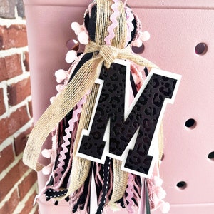 Monogram bag tag, bag charm, acrylic bag tag, beach bag tag, pool bag charm, initial tag, bogg bag tag, leopard name tag, Bogg bag keychain