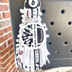 Personalized Cheer & Football Bag Tassel: Sports Team Charm