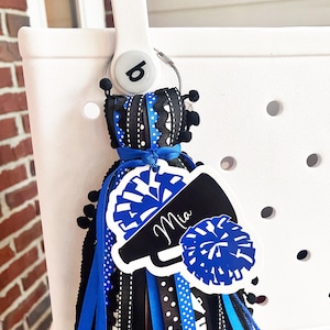 Cheer Tassel Bag Tag: Personalized Cheerleading Charm